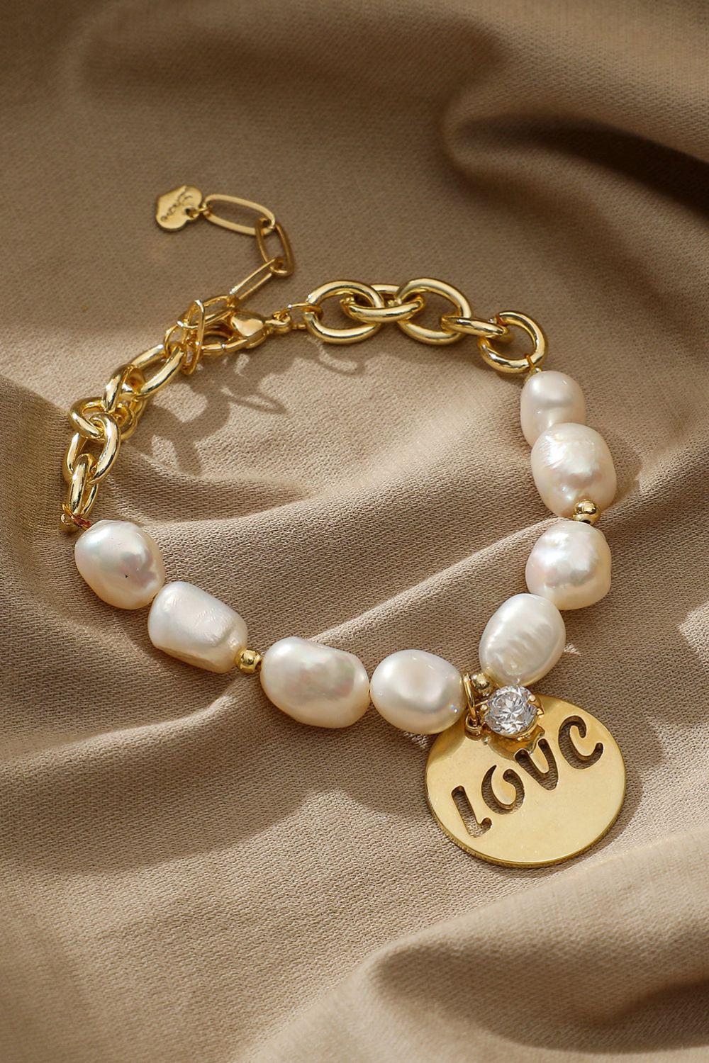 LOVE Freshwater Pearl Bracelet BLUE ZONE PLANET