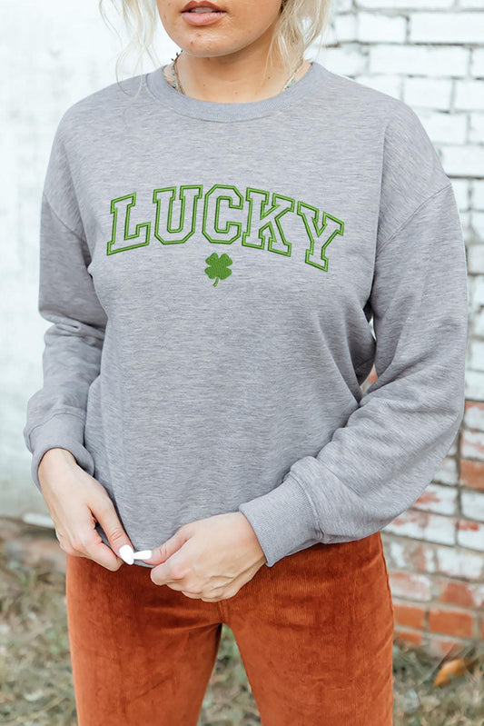 LUCKY Dropped Shoulder Sweatshirt BLUE ZONE PLANET