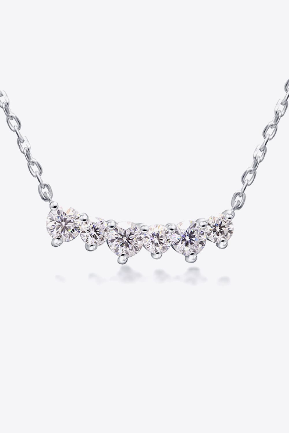 Lab-Grown Diamond 18K White Gold Necklace-PENDANTS-[Adult]-[Female]-Silver-One Size-2022 Online Blue Zone Planet