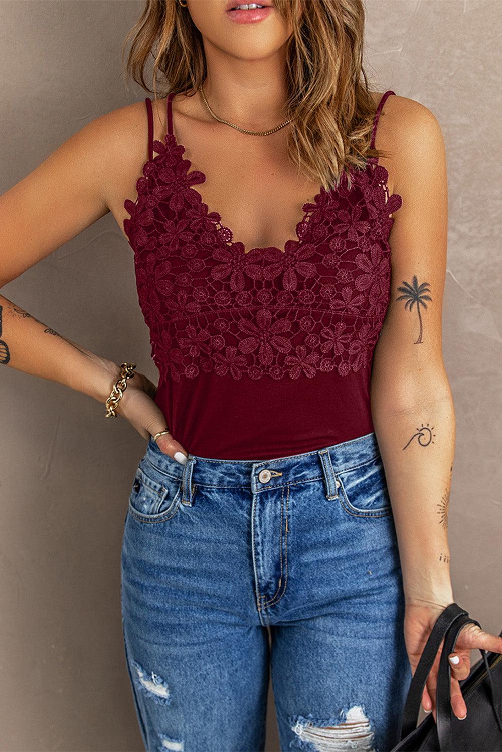 Double spaghetti clearance strap top