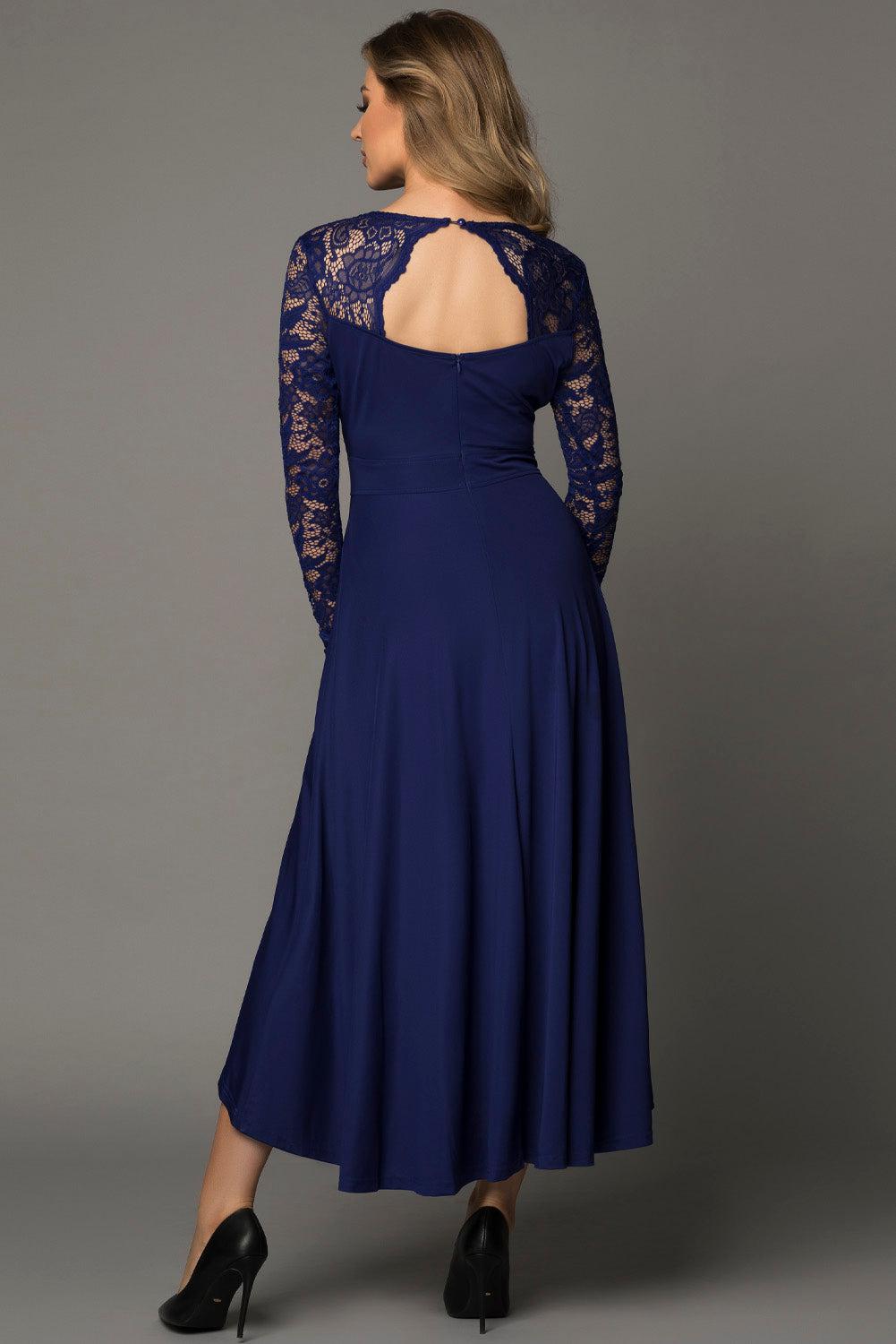 Lace High-Low V-Neck Dress BLUE ZONE PLANET