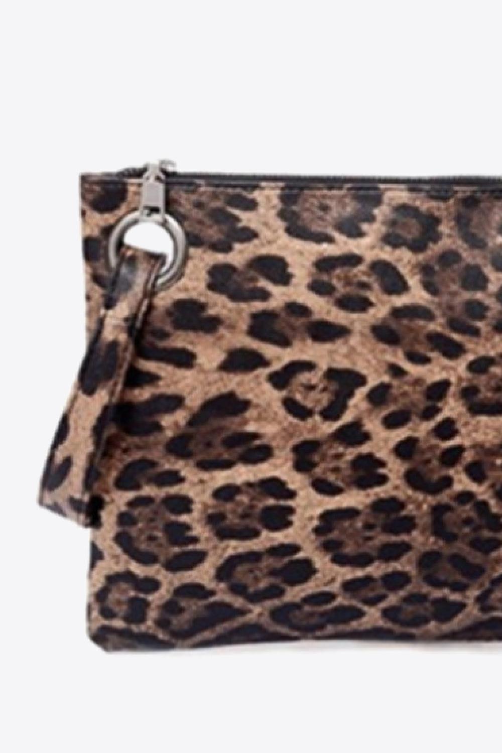 Leopard PU Leather Clutch BLUE ZONE PLANET