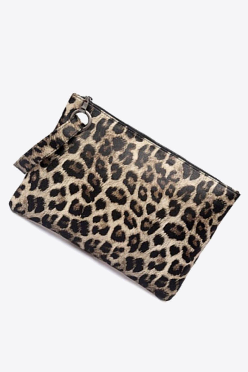 Leopard PU Leather Clutch BLUE ZONE PLANET