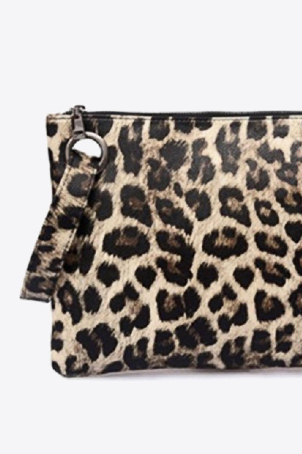 Leopard PU Leather Clutch BLUE ZONE PLANET