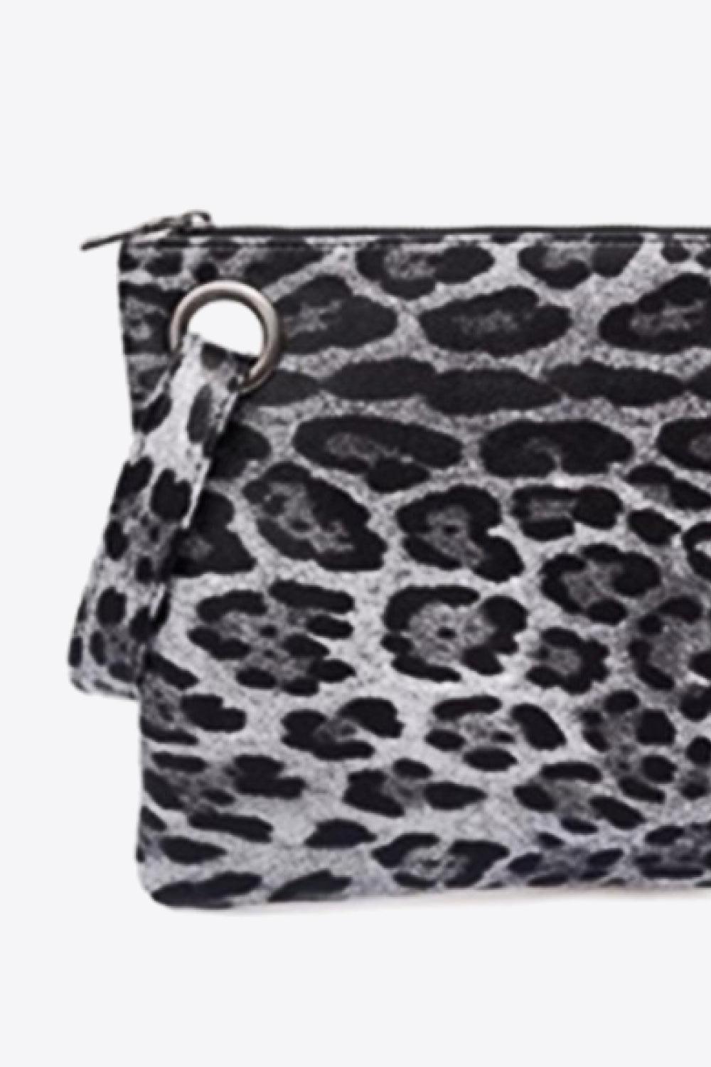 Leopard PU Leather Clutch BLUE ZONE PLANET