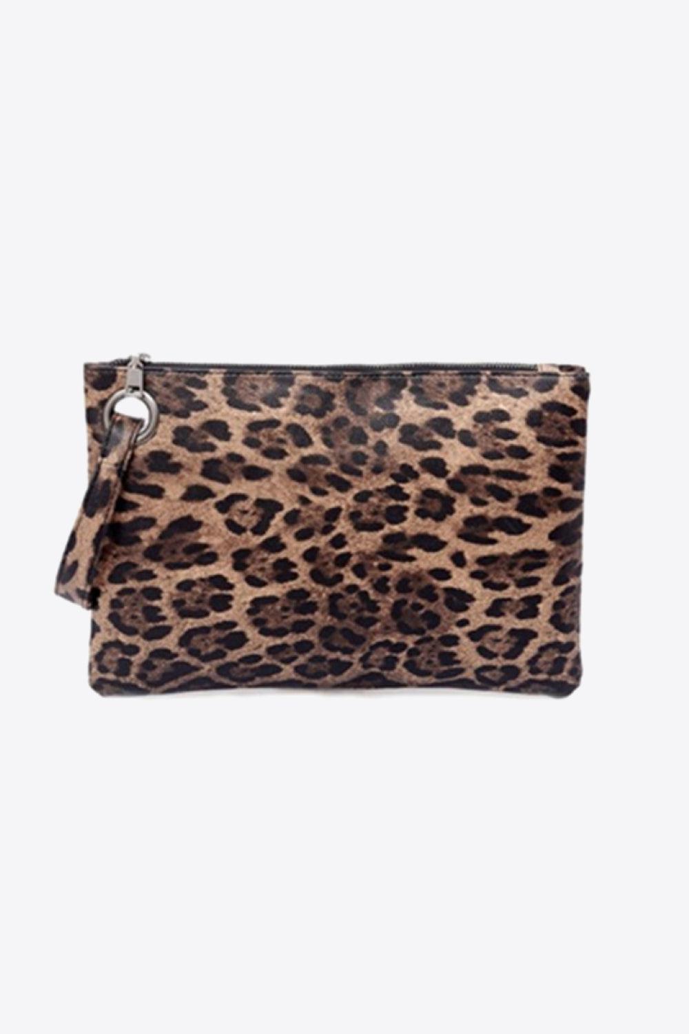 Leopard PU Leather Clutch BLUE ZONE PLANET