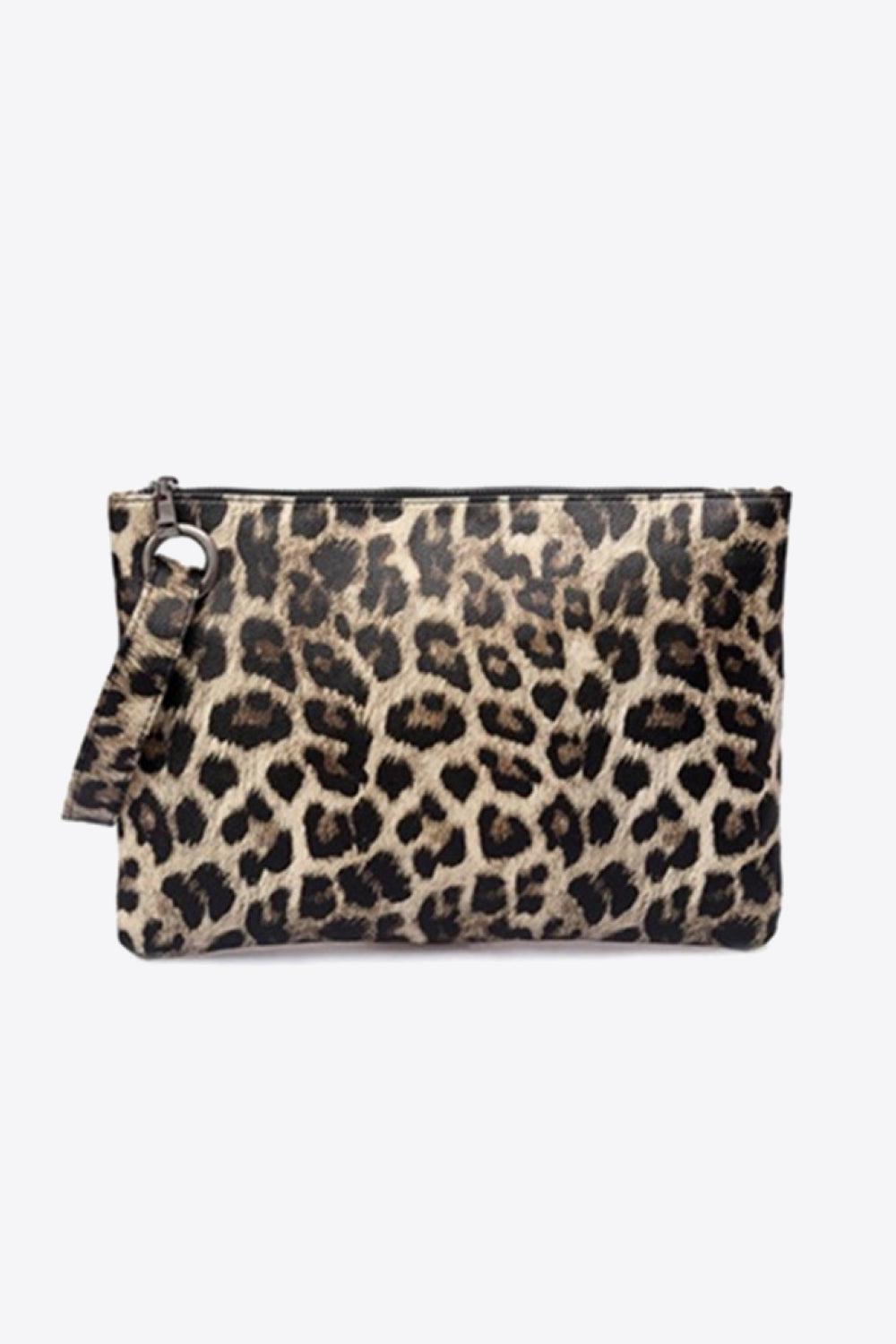 Leopard PU Leather Clutch BLUE ZONE PLANET