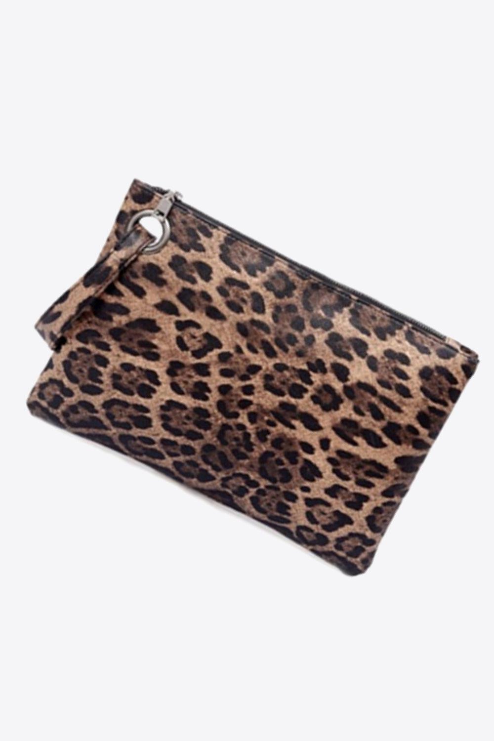 Leopard PU Leather Clutch BLUE ZONE PLANET