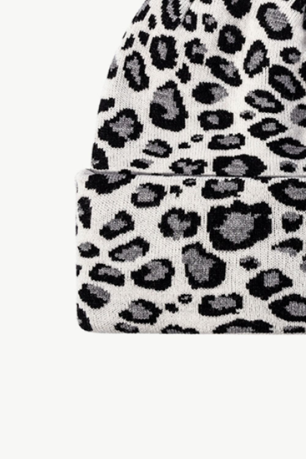 Leopard Pattern Cuffed Beanie-TOPS / DRESSES-[Adult]-[Female]-2022 Online Blue Zone Planet