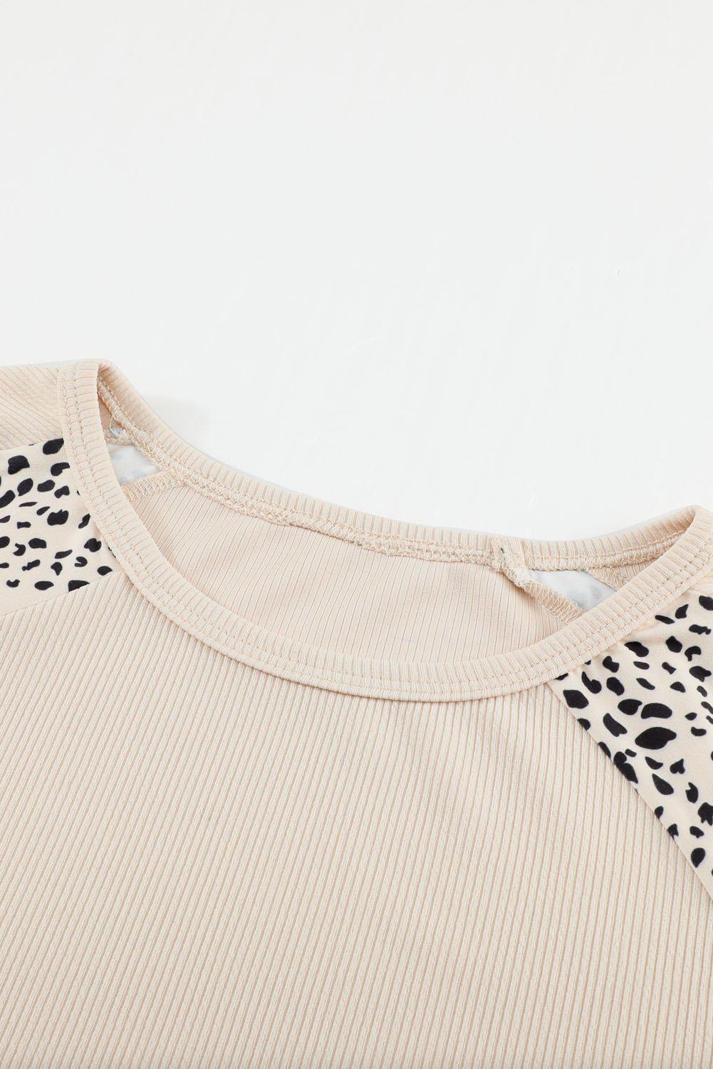 Leopard Raglan Sleeve Top BLUE ZONE PLANET