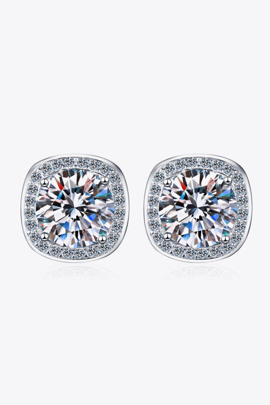 Let Me Love You 1 Carat Moissanite Stud Earrings BLUE ZONE PLANET