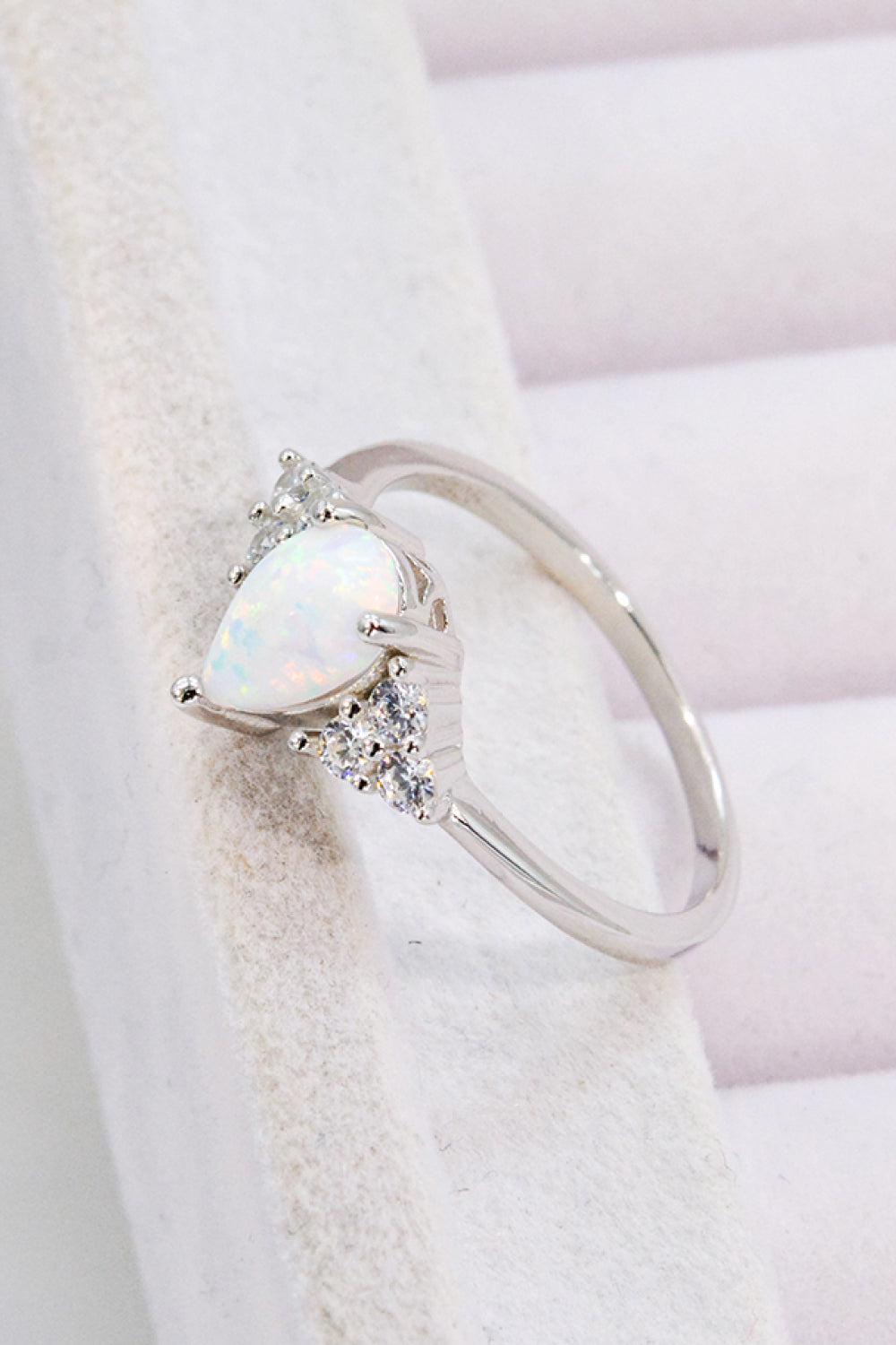 Limitless Love Opal and Zircon Ring BLUE ZONE PLANET