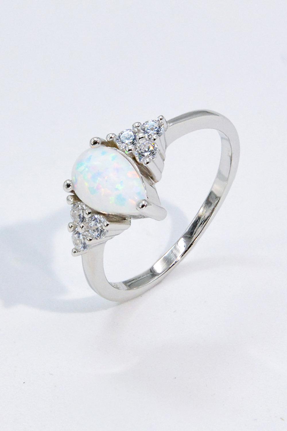 Limitless Love Opal and Zircon Ring BLUE ZONE PLANET