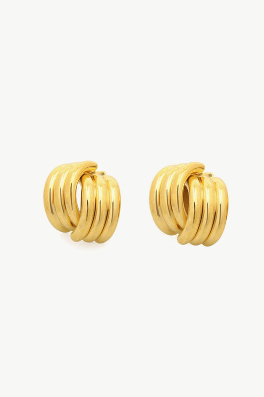 Line Design Stud Earrings-EARRINGS-[Adult]-[Female]-2022 Online Blue Zone Planet