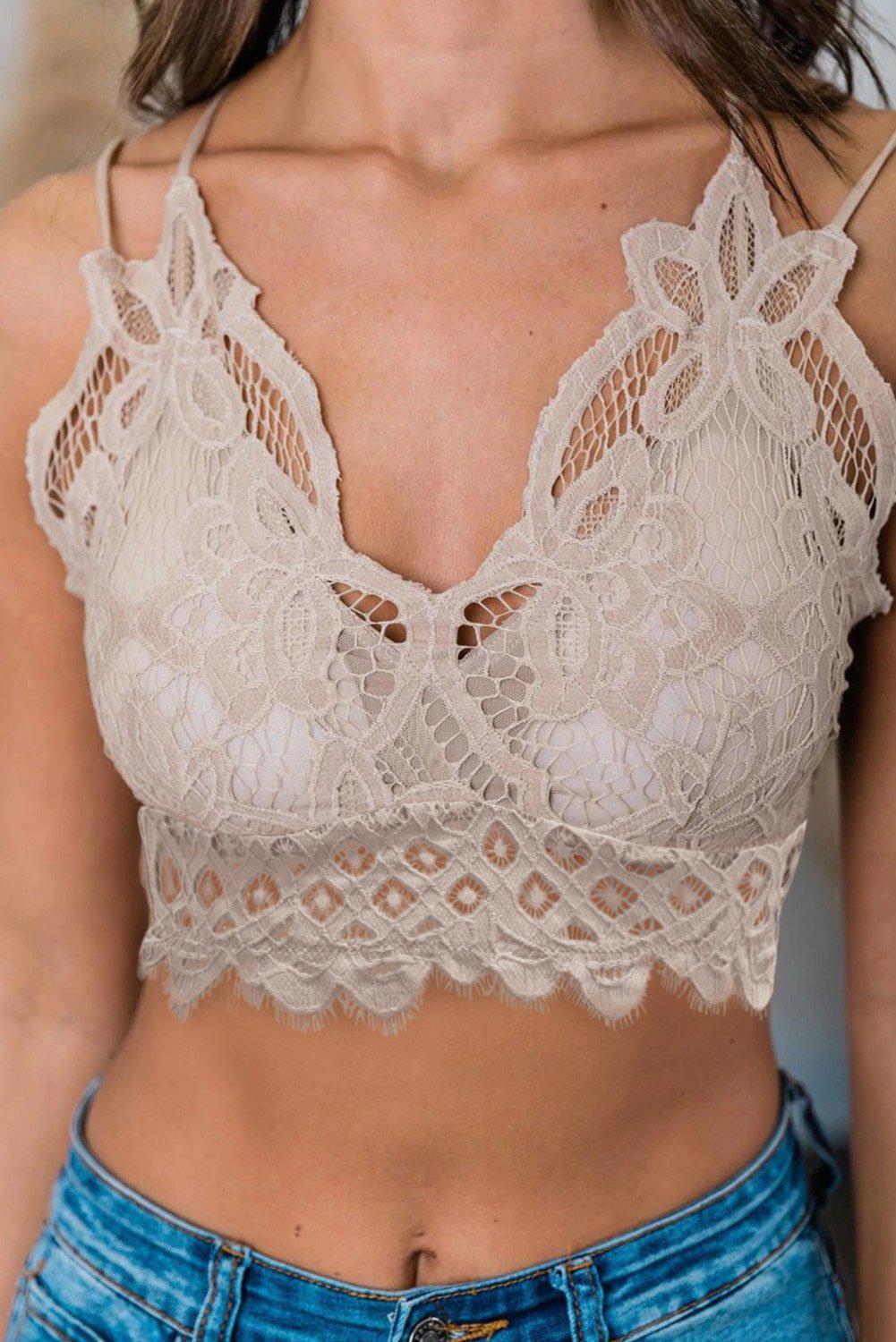 Lined Lace Bralette BLUE ZONE PLANET