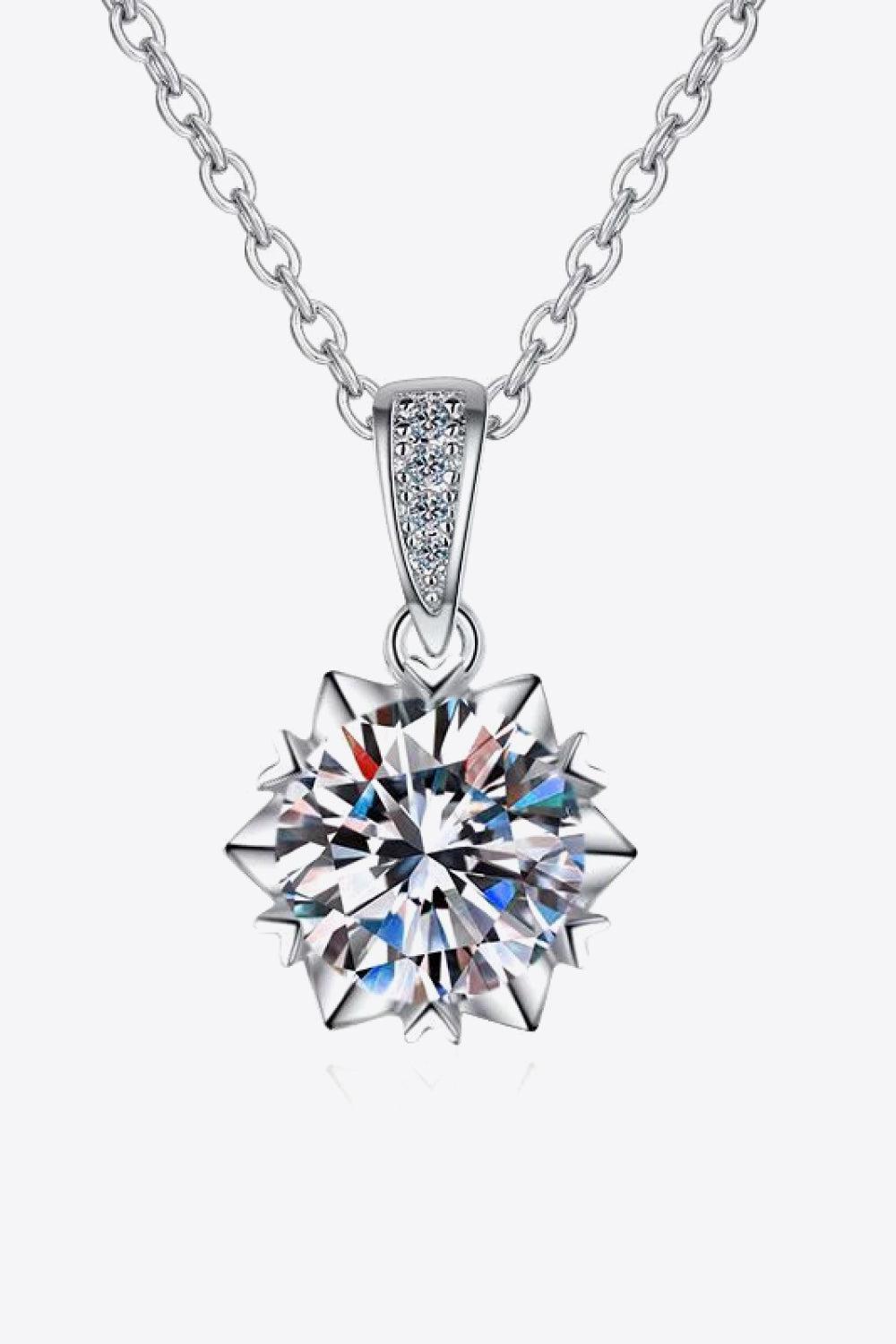 Looking At You 2 Carat Moissanite Pendant Necklace BLUE ZONE PLANET
