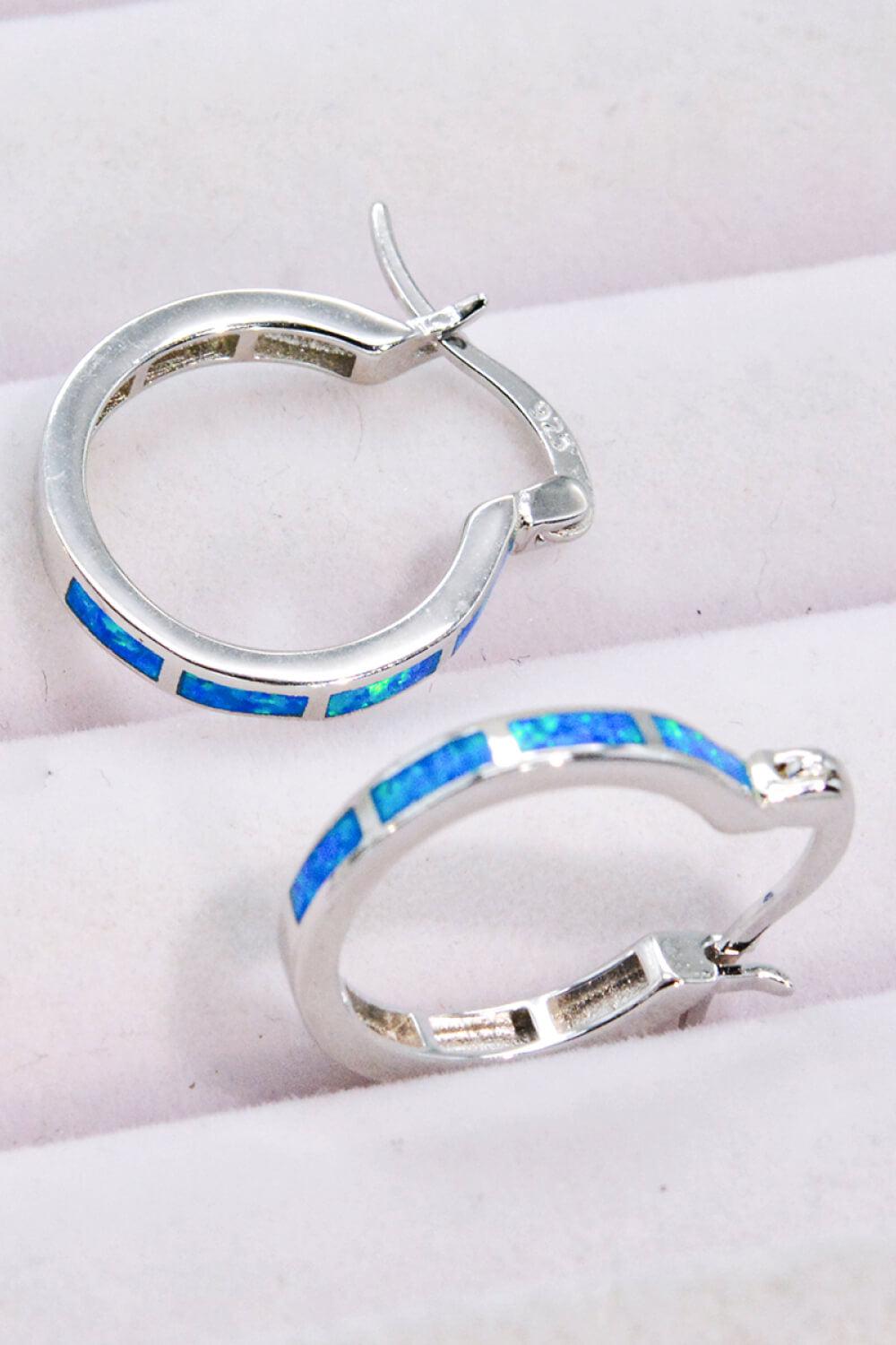 Lovelier Than Ever Opal Platinum-Plated Earrings BLUE ZONE PLANET