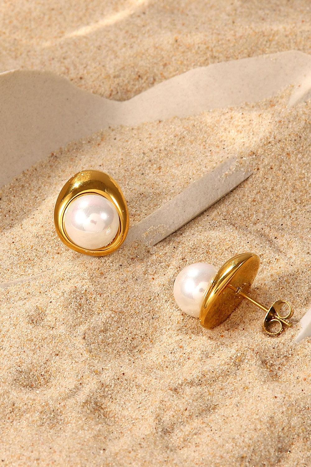 Lovelier Than Ever Pearl Stud Earrings BLUE ZONE PLANET