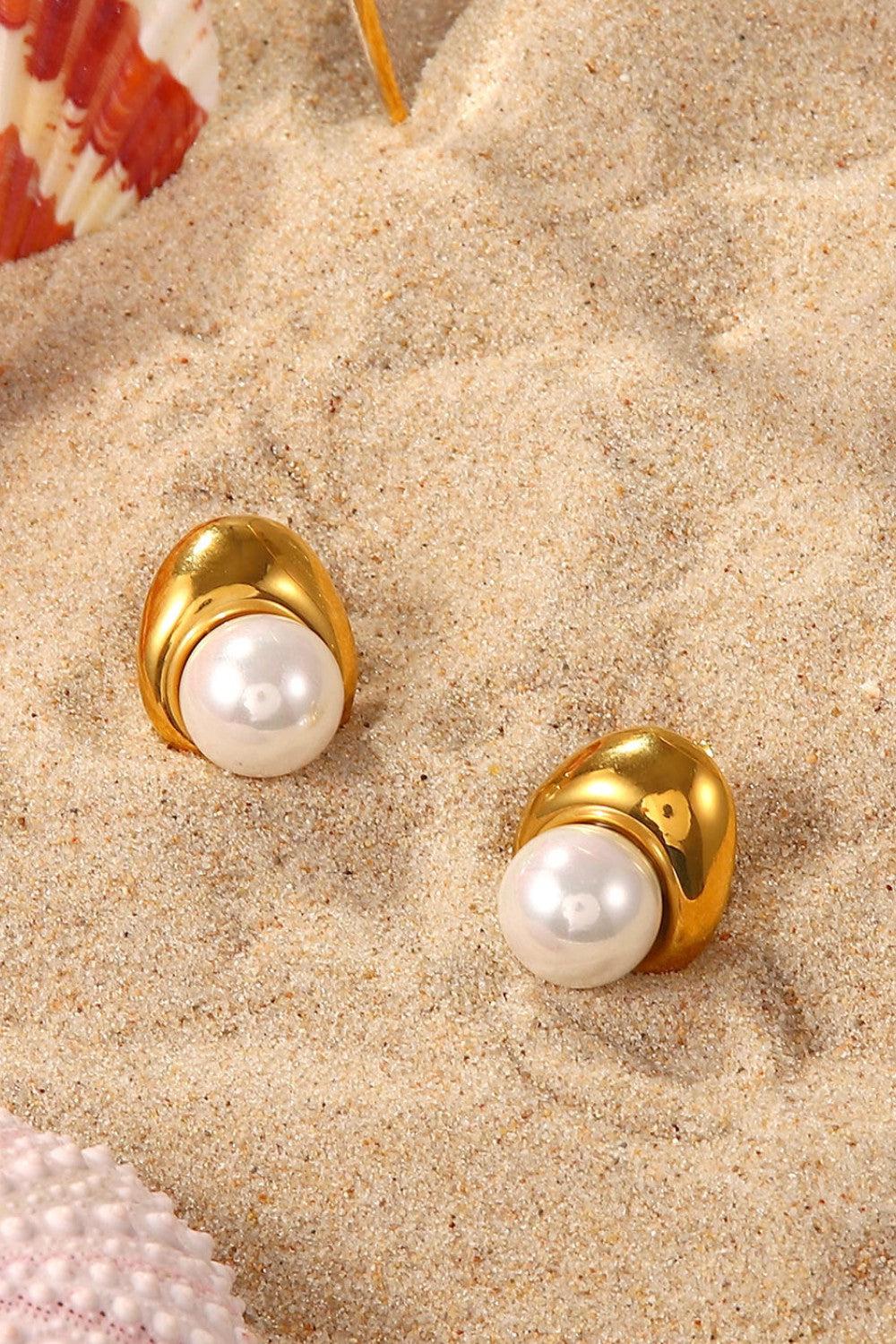 Lovelier Than Ever Pearl Stud Earrings BLUE ZONE PLANET