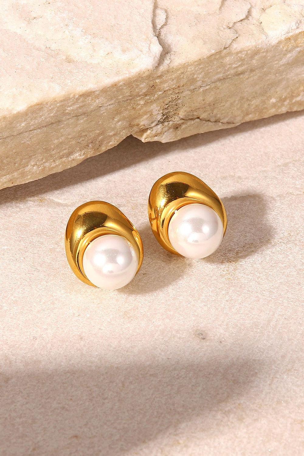 Lovelier Than Ever Pearl Stud Earrings BLUE ZONE PLANET