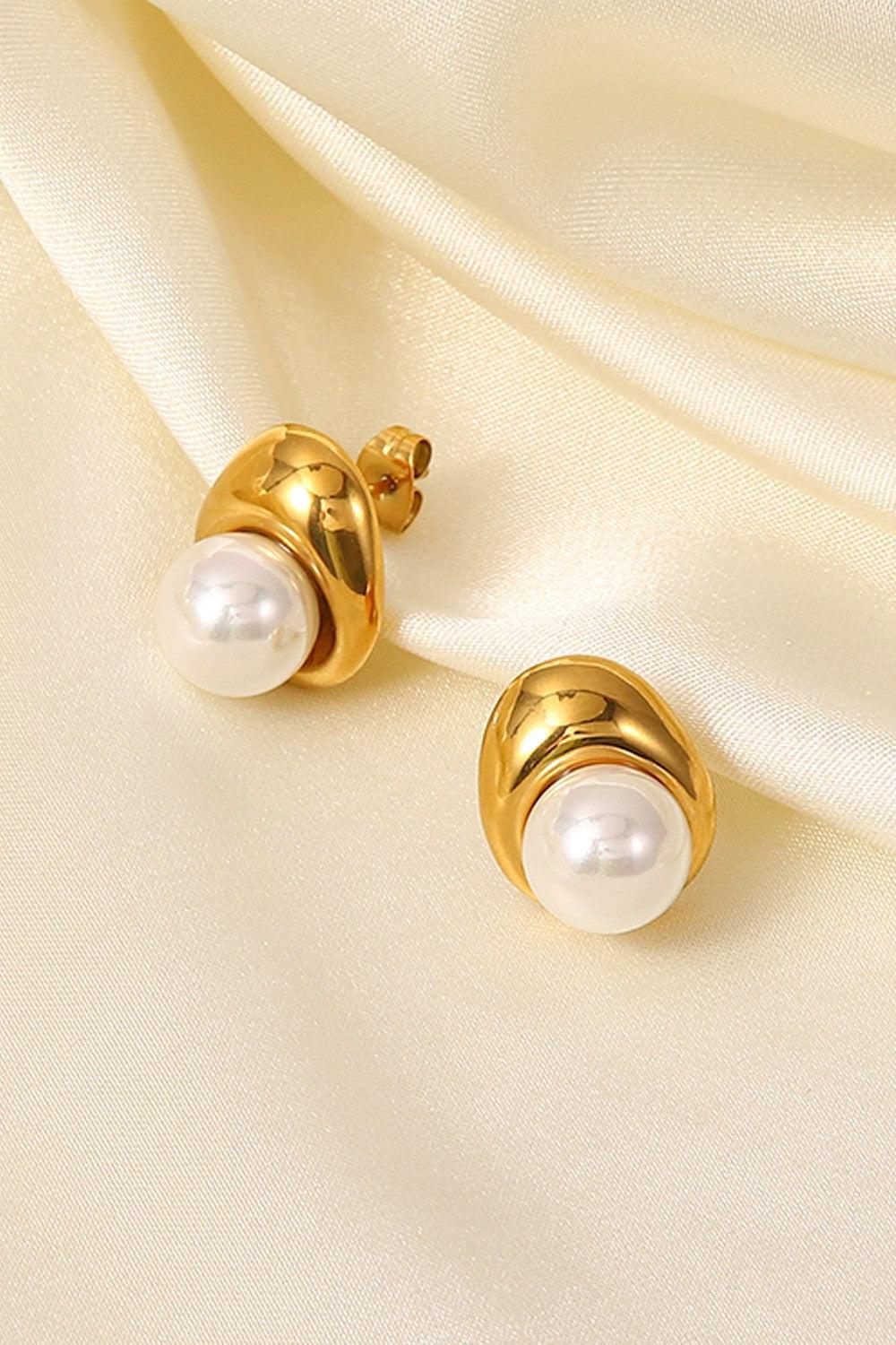 Lovelier Than Ever Pearl Stud Earrings BLUE ZONE PLANET