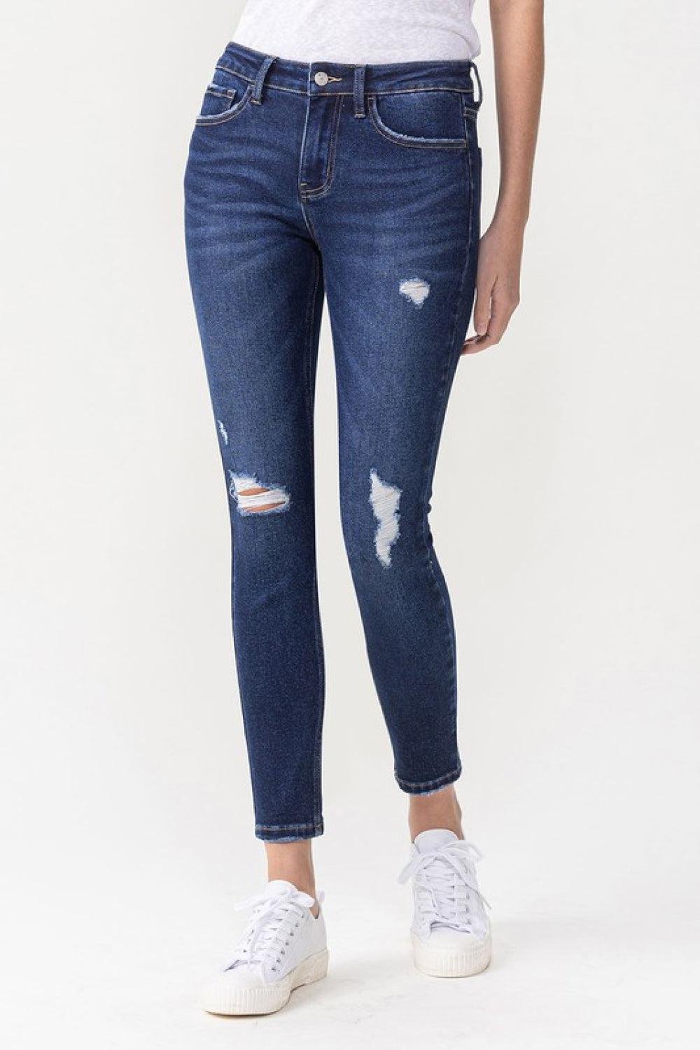 Lovervet Full Size Chelsea Midrise Crop Skinny Jeans BLUE ZONE PLANET