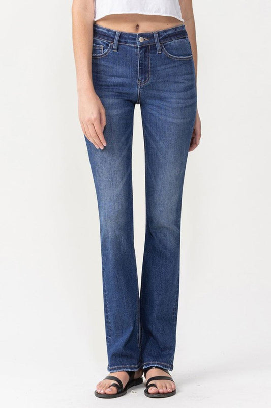 Lovervet Full Size Rebecca Midrise Bootcut Jeans BLUE ZONE PLANET