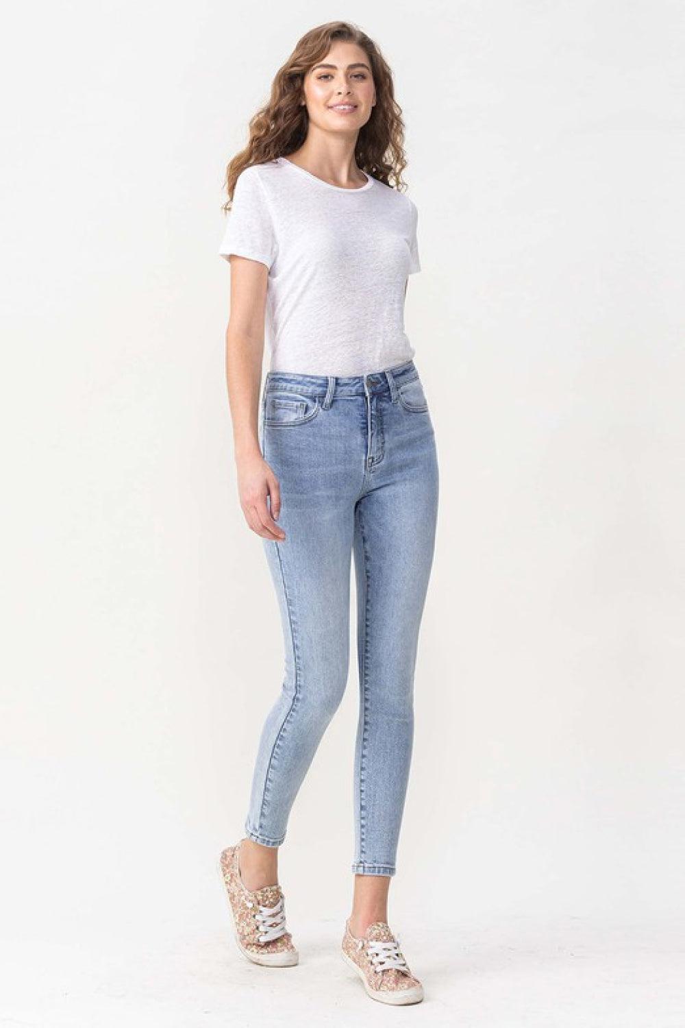 Lovervet Full Size Talia High Rise Crop Skinny Jeans BLUE ZONE PLANET