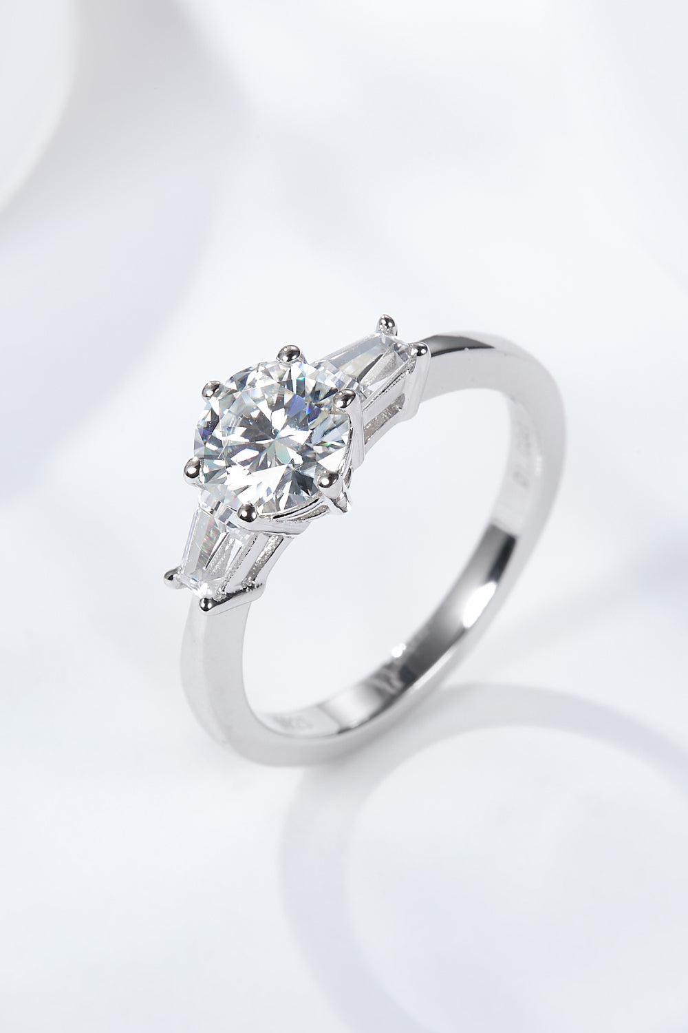 Loyal Love 1 Carat Moissanite Platinum-Plated Ring BLUE ZONE PLANET