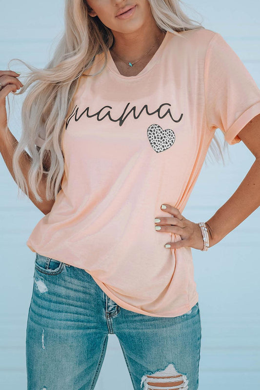 MAMA Heart Graphic Tee Shirt BLUE ZONE PLANET