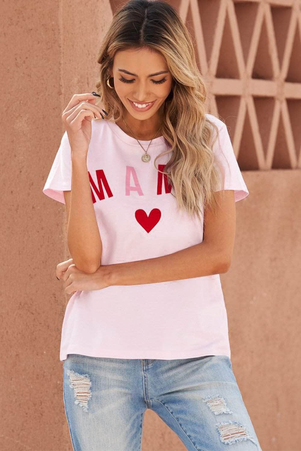 MAMA Heart Graphic Tee BLUE ZONE PLANET
