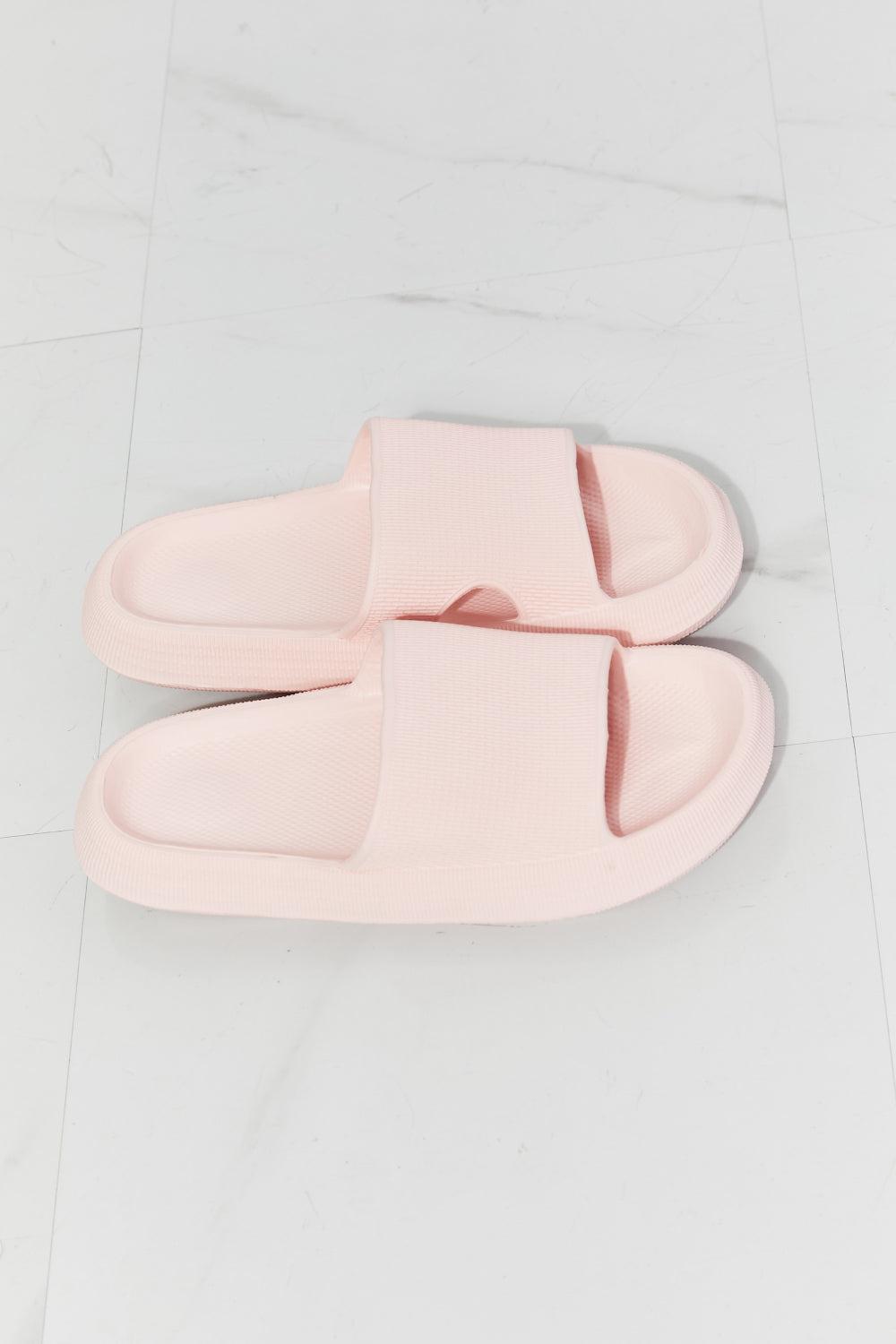 MMShoes Arms Around Me Open Toe Slide in Pink BLUE ZONE PLANET