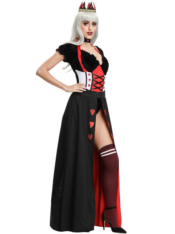 Medieval Princess Dress Up Queen Heart Costume Halloween Costume-[Adult]-[Female]-Blue Zone Planet