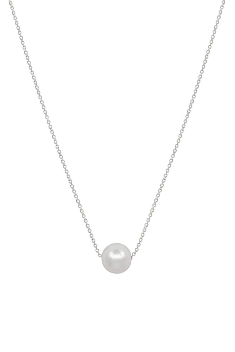 Metal Chain Pearl Pendant Necklace-[Adult]-[Female]-Blue Zone Planet