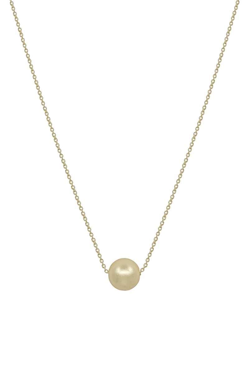 Metal Chain Pearl Pendant Necklace Blue Zone Planet