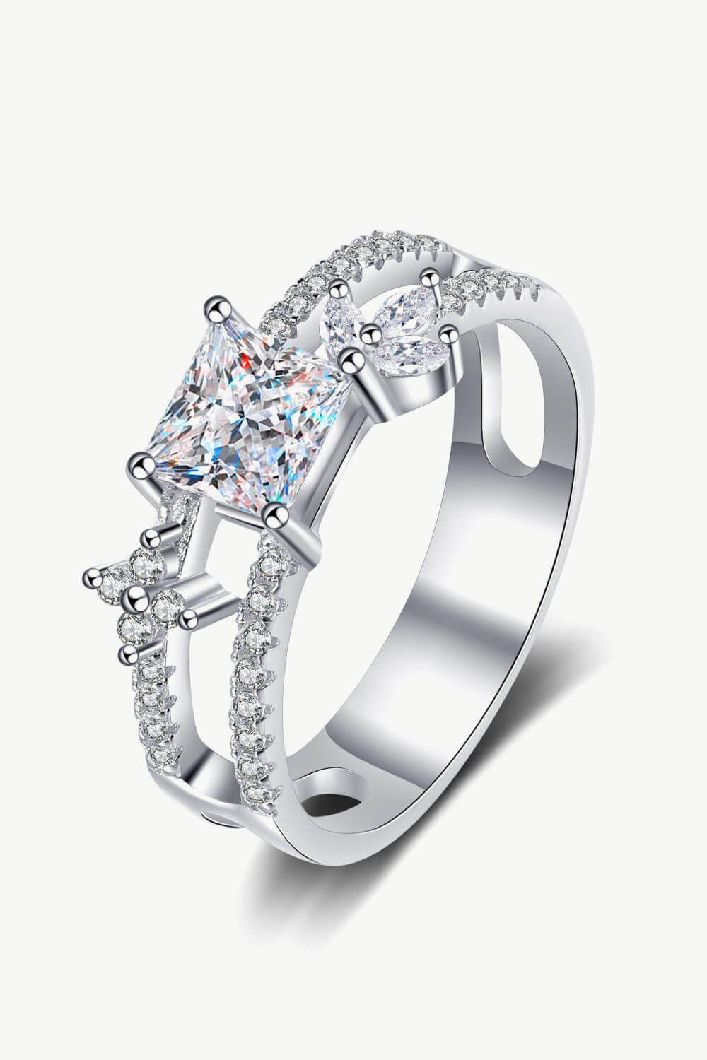 Moissanite Double Layered Ring BLUE ZONE PLANET