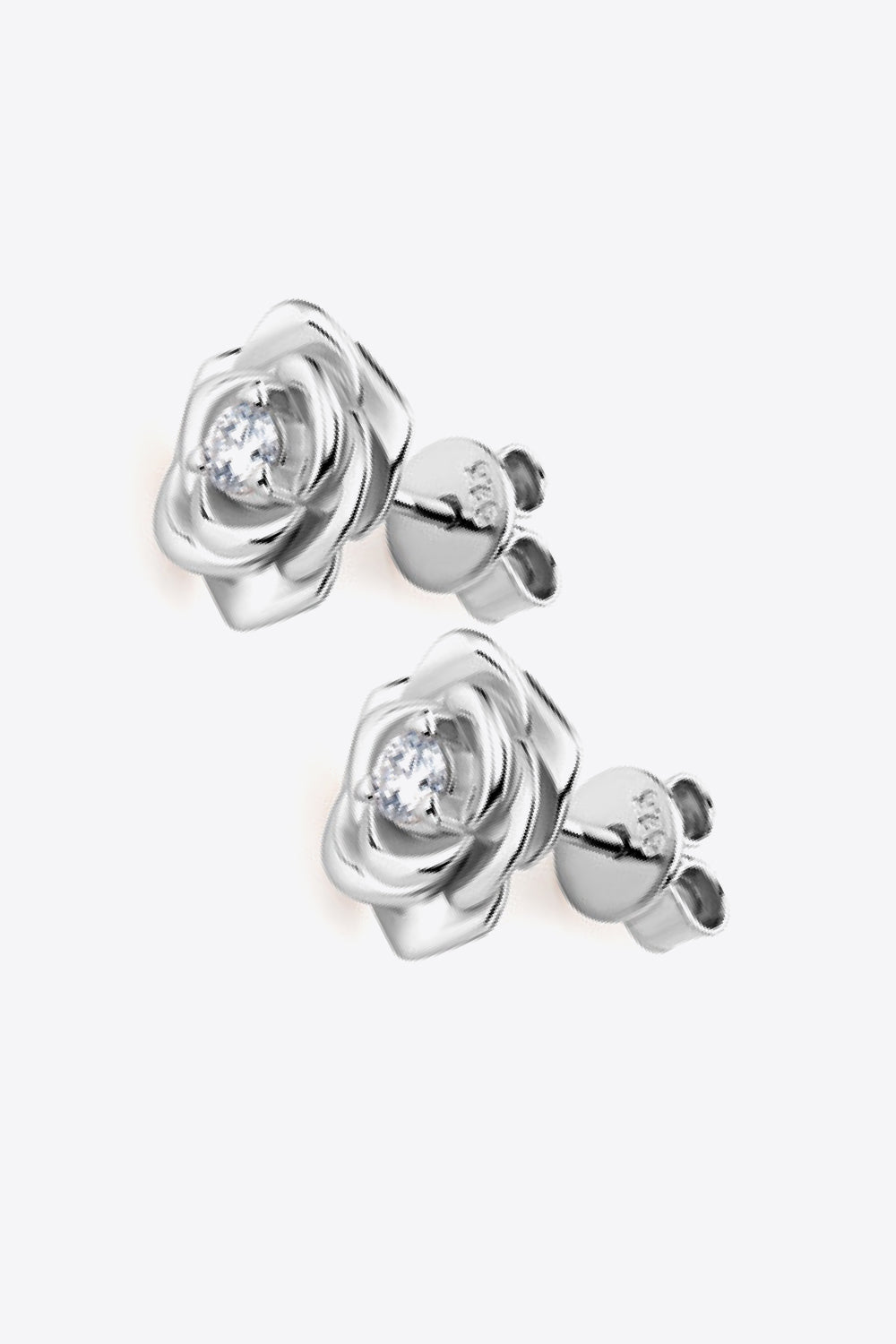 Moissanite Flower 925 Sterling Silver Earrings BLUE ZONE PLANET