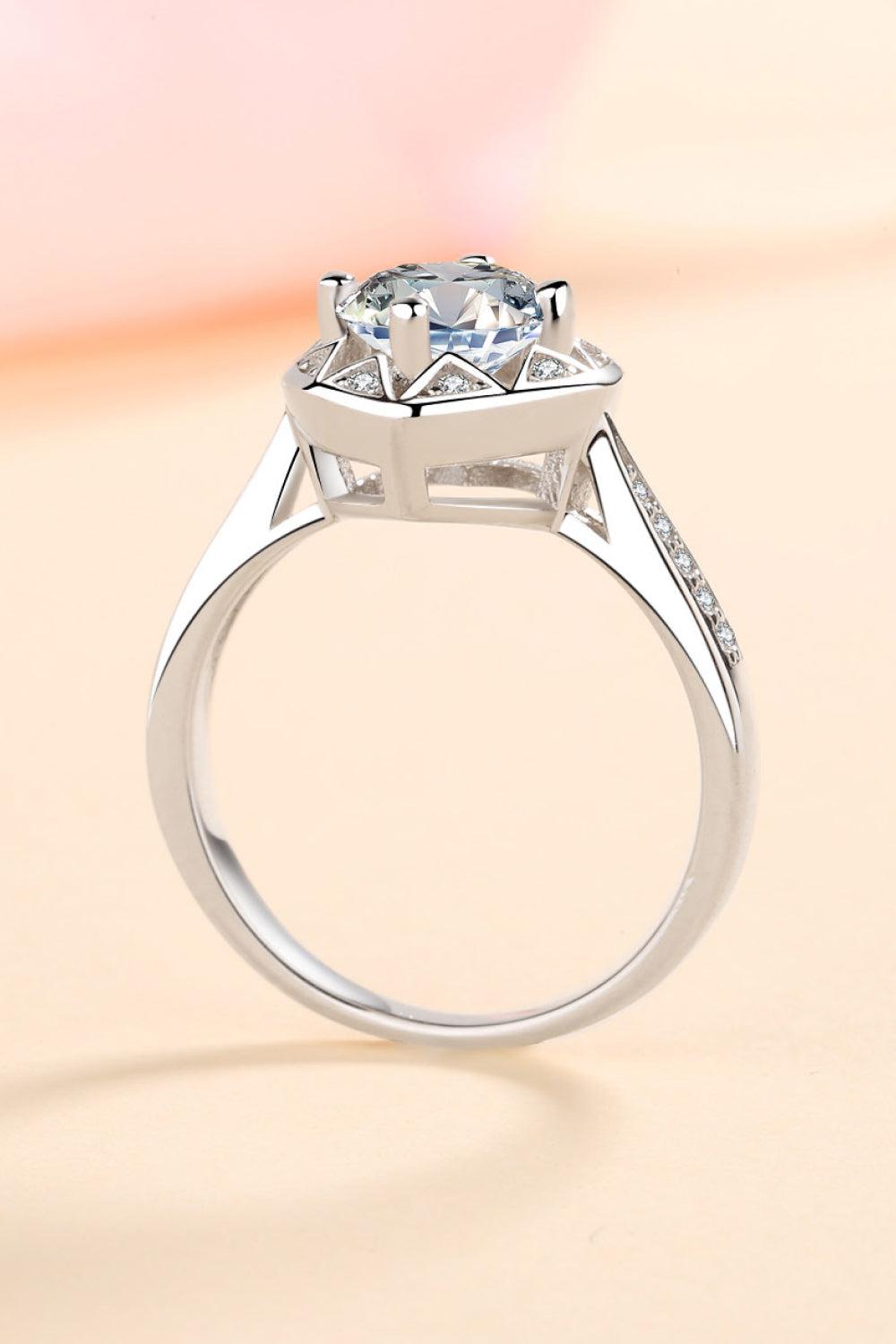 Moissanite Heart Ring BLUE ZONE PLANET