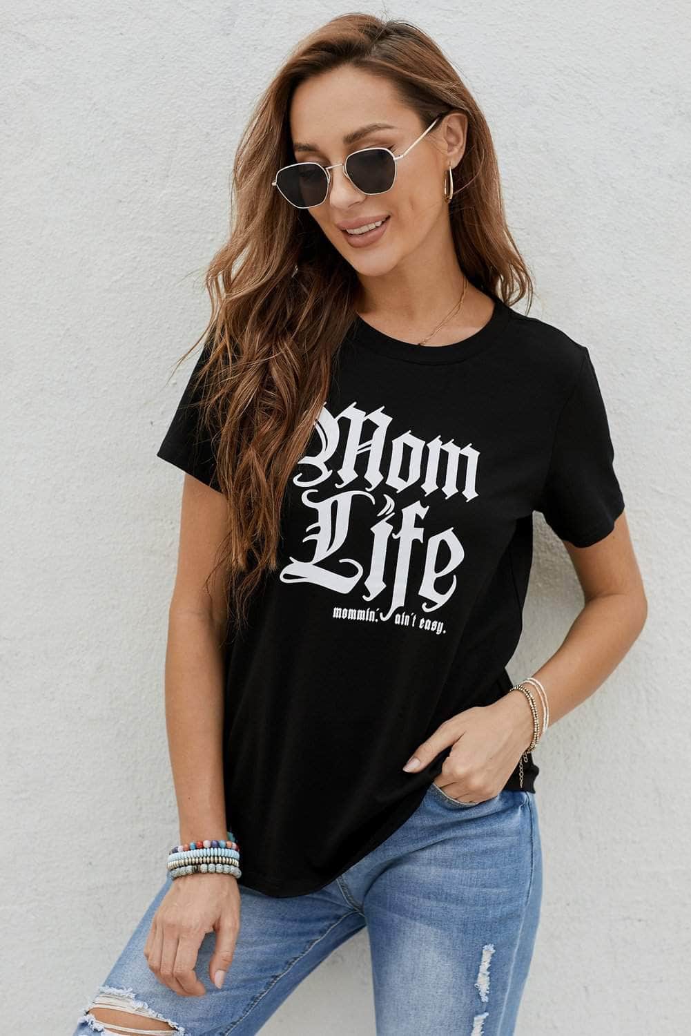 Mom Life Tee-TOPS / DRESSES-[Adult]-[Female]-Blue Zone Planet