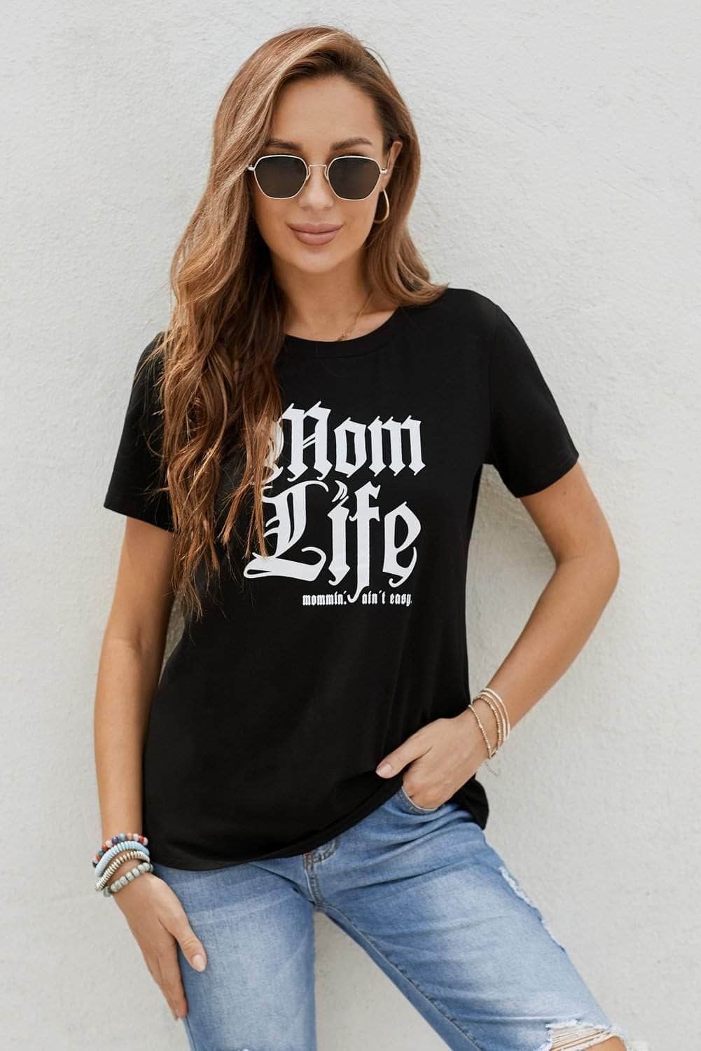 Mom Life Tee-TOPS / DRESSES-[Adult]-[Female]-Blue Zone Planet