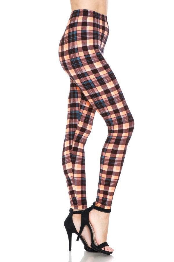 Multi Printed, High Waisted, Leggings With An Elasticized Waist Band Blue Zone Planet
