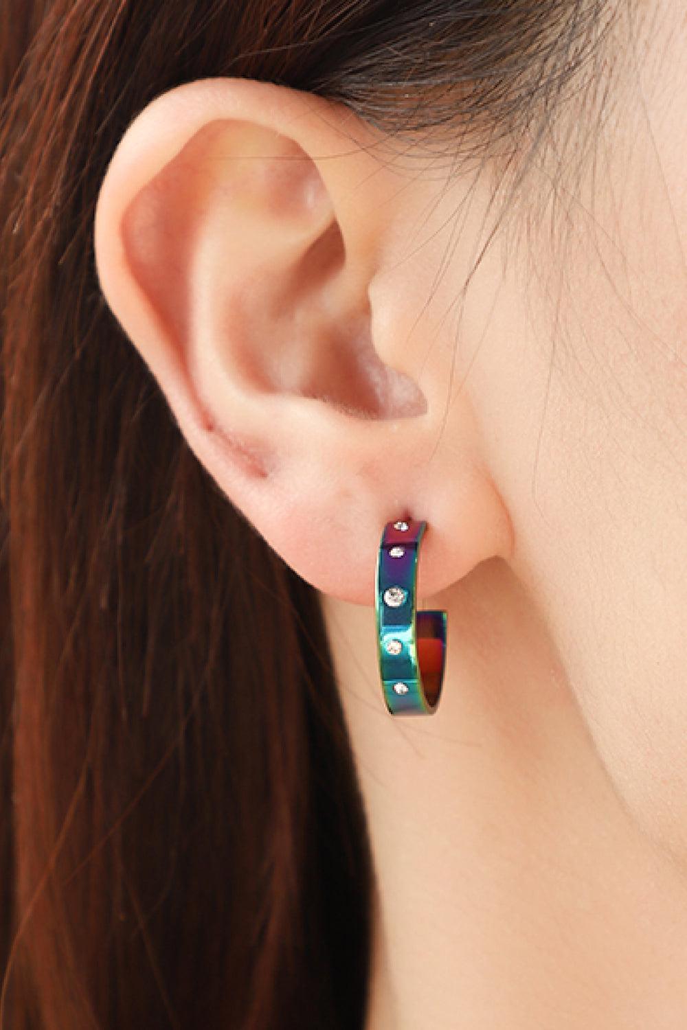 Multicolored C-Hoop Earrings BLUE ZONE PLANET