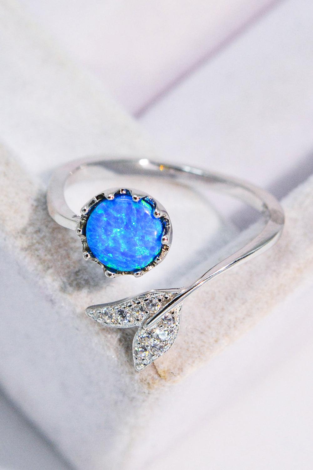 Opal Fishtail Bypass Ring BLUE ZONE PLANET