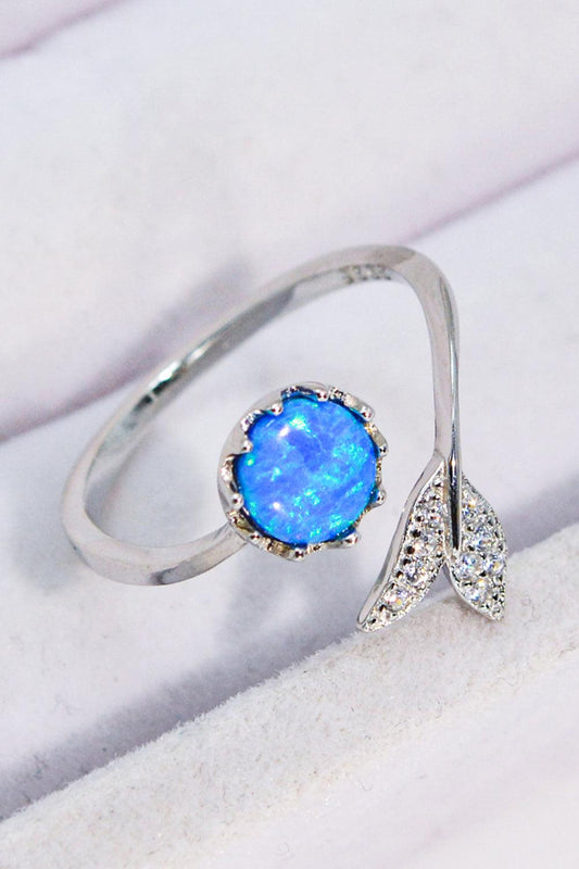 Opal Fishtail Bypass Ring BLUE ZONE PLANET