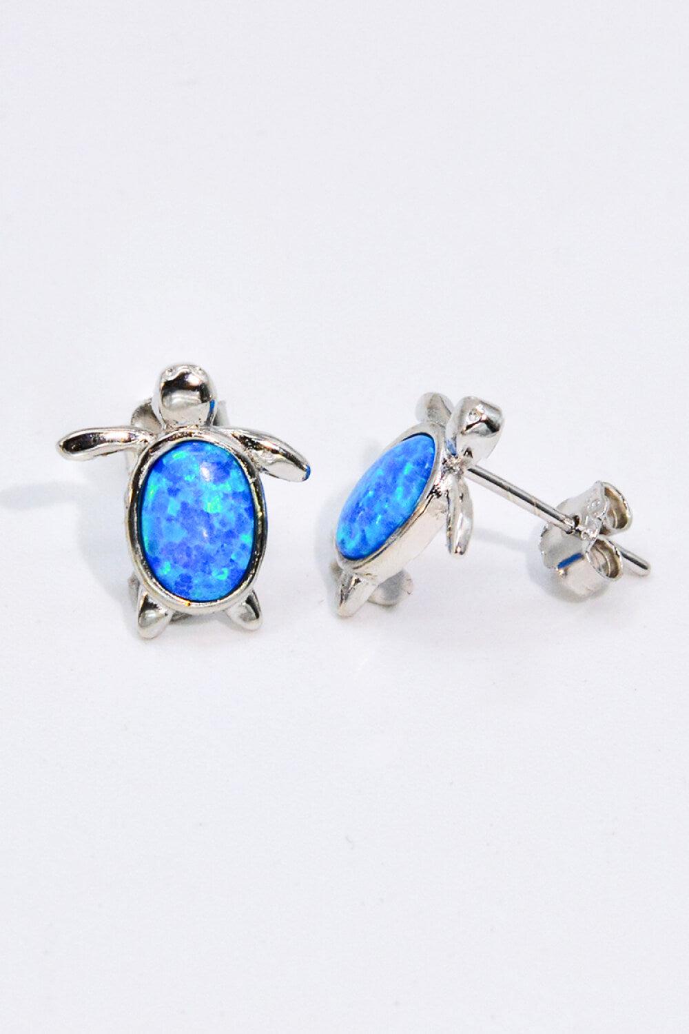 Opal Turtle Stud Earrings BLUE ZONE PLANET