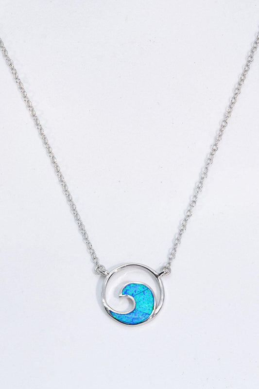 Opal Wave Pendant Necklace BLUE ZONE PLANET