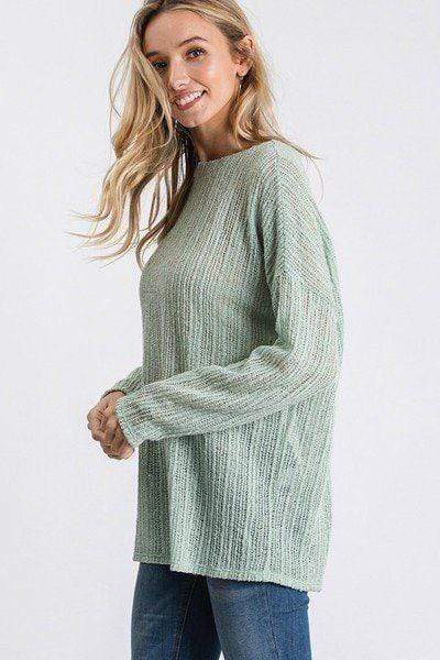 Open Back Detail Long Sleeve Top With Self Tie Blue Zone Planet