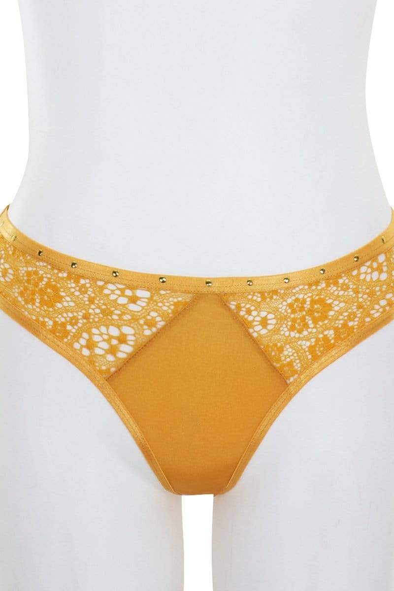 Open Cage Back Thong with Mesh-PANTIES SIZES XS-8XL-[Adult]-[Female]-Golden Glow-S-Blue Zone Planet
