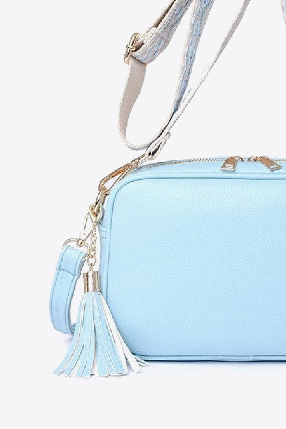 PU Leather Tassel Crossbody Bag BLUE ZONE PLANET