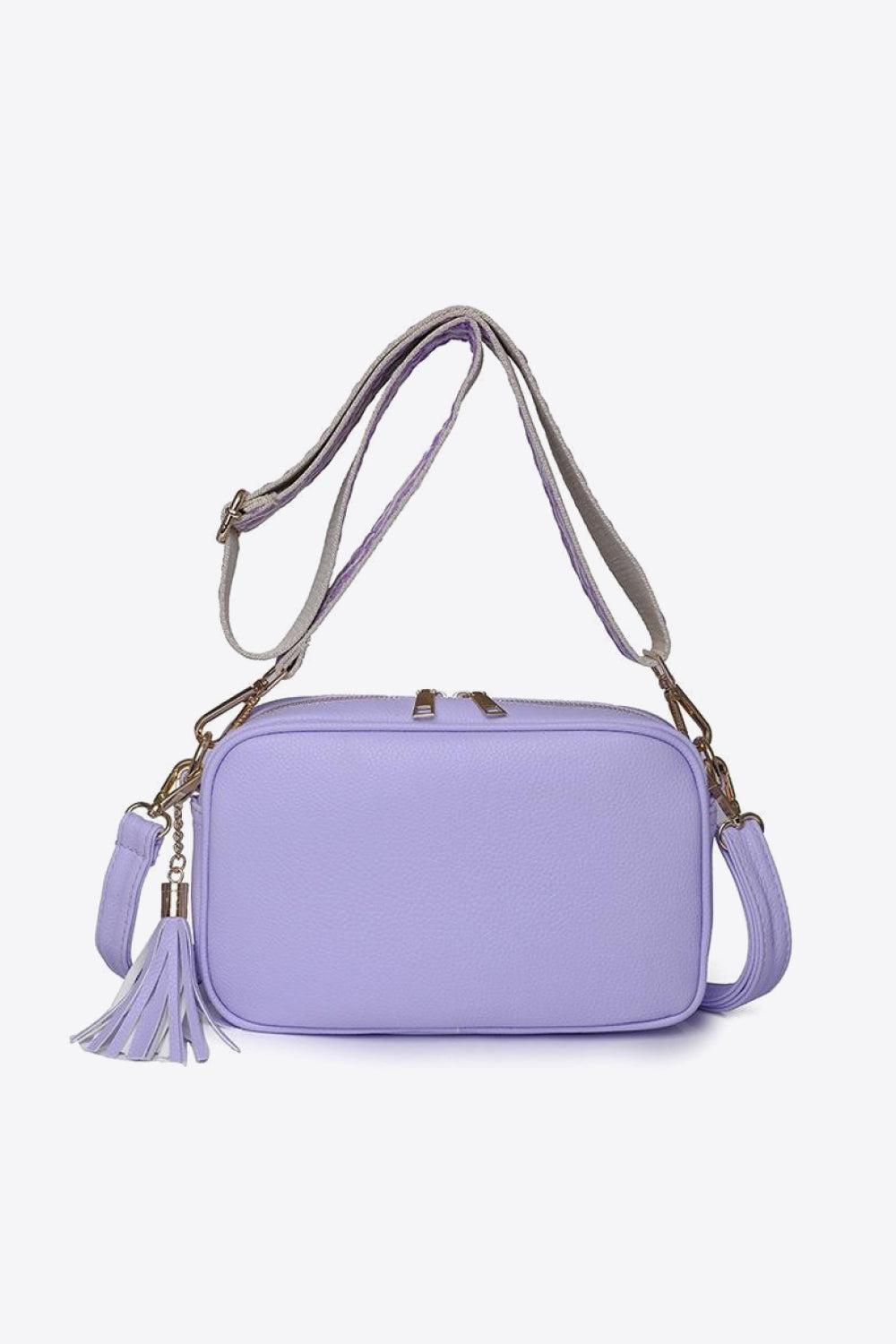 PU Leather Tassel Crossbody Bag BLUE ZONE PLANET